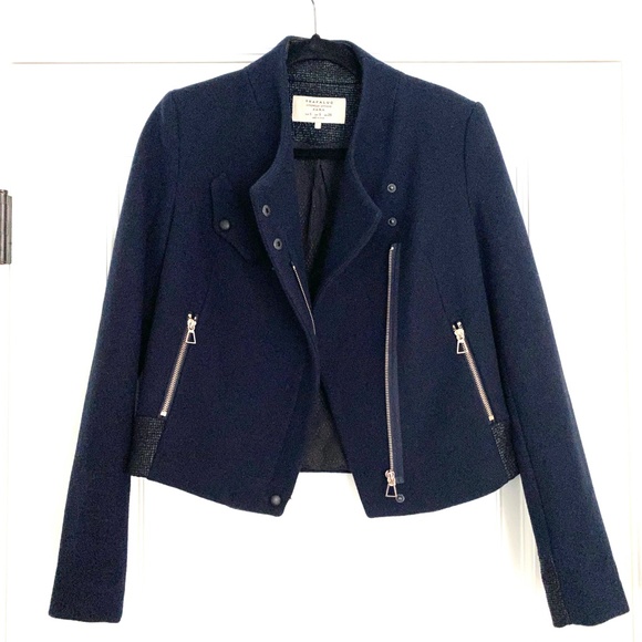 Zara Jackets & Blazers - Zara Trafaluc Wool Blend Crop Jacket - S